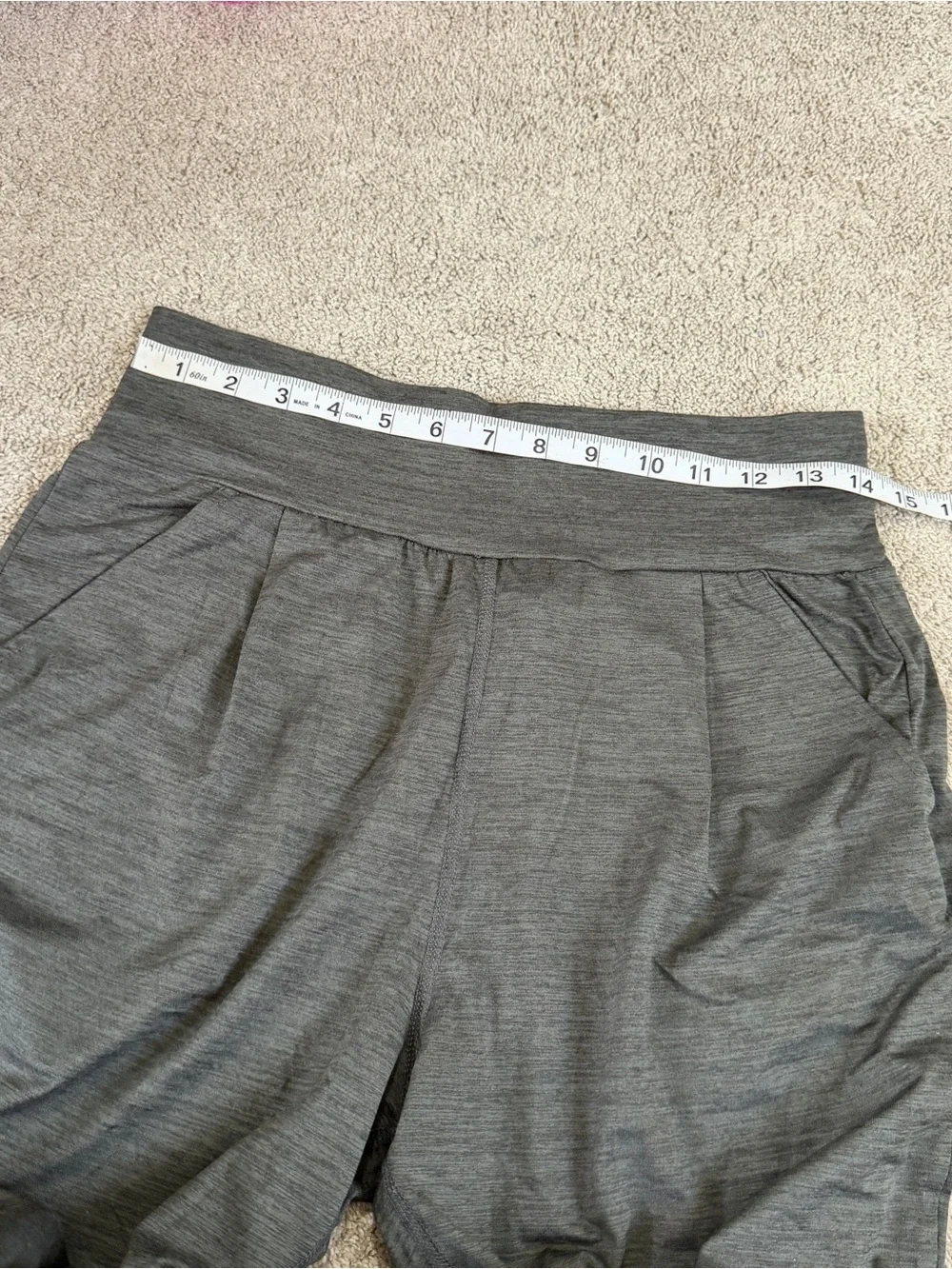 Vuori Women’s Lux At Ease Harem Pants High Rise Soft Jersey in Heather Gray M